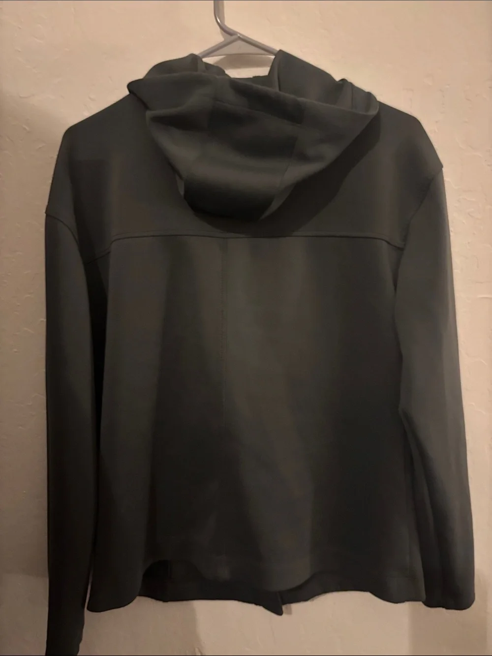 Apana Dark Green Hooded Asymmetric Zip Utility Jacket